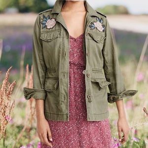 A&F Floral Appliqué Utility Jacket